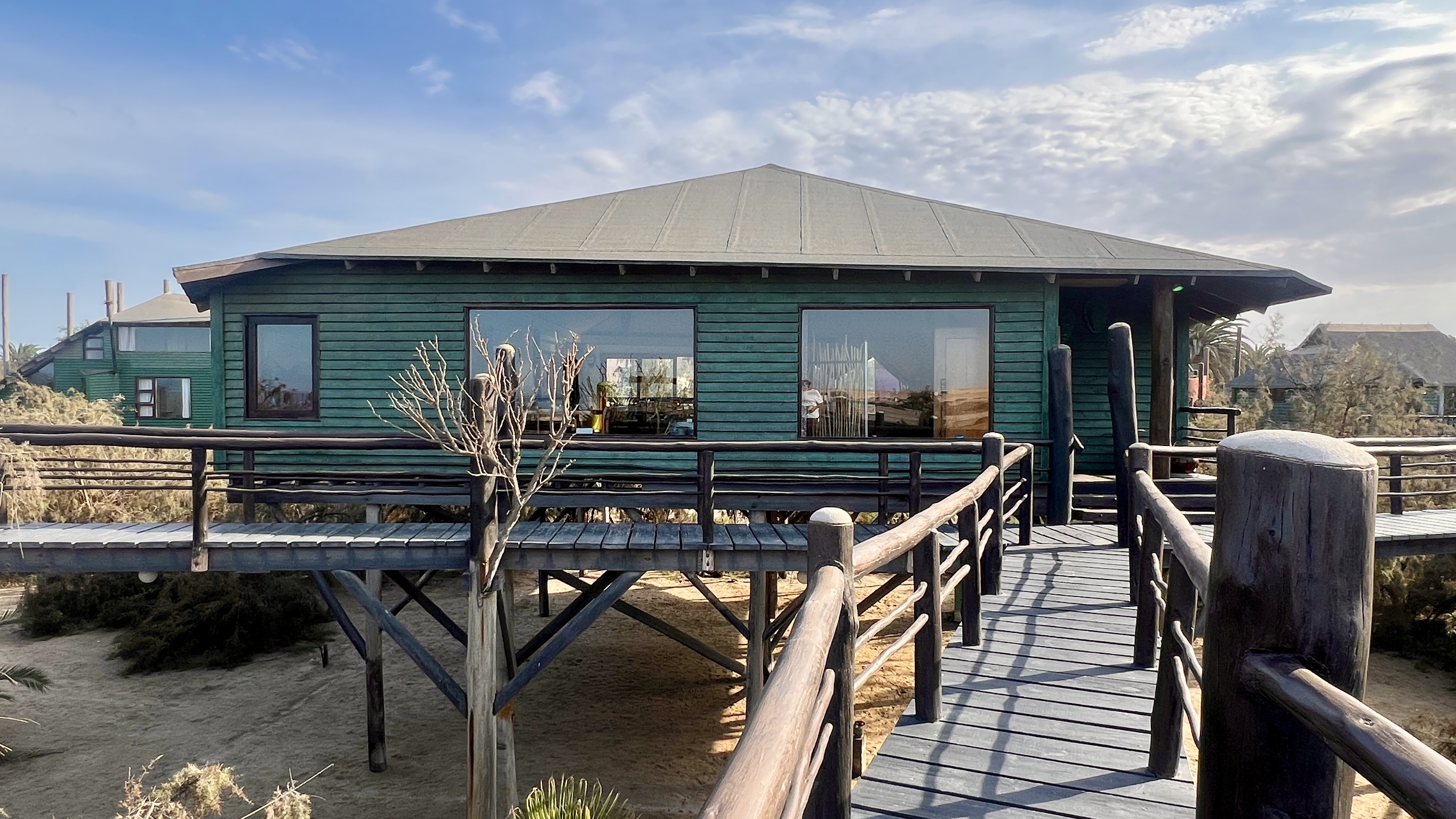 The Stiltz bungalow architecture above the lagoon