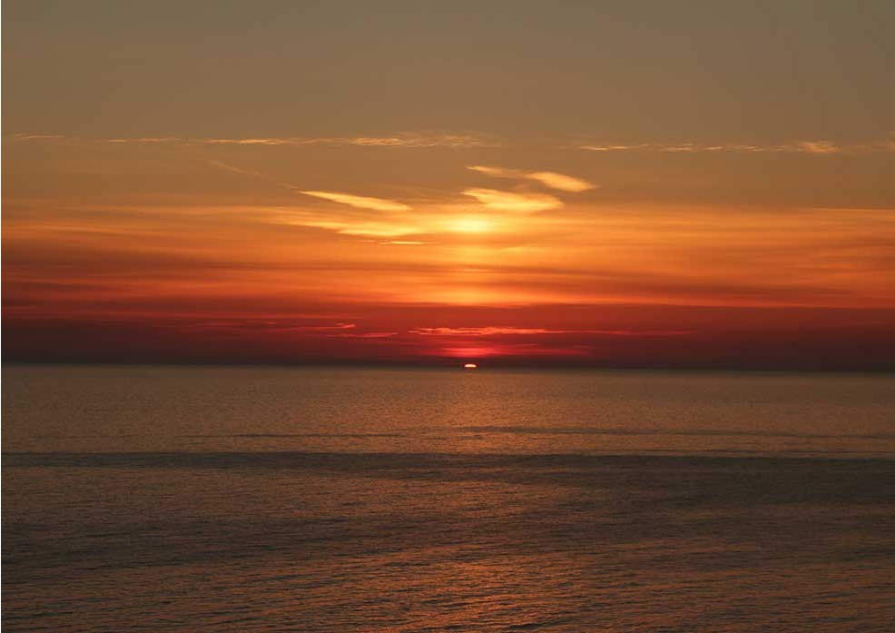 Atlantic Ocean sunset near Swakopmund