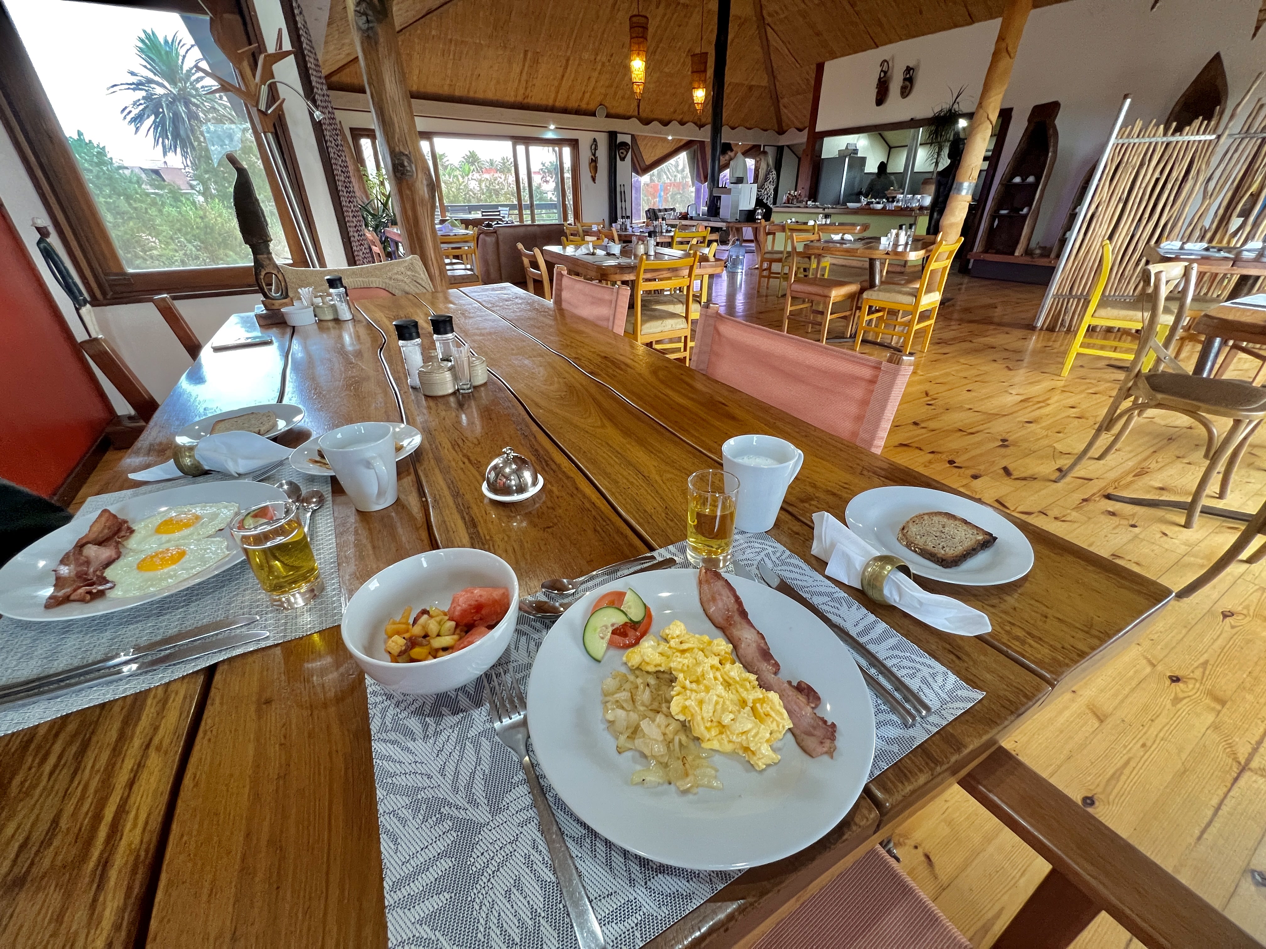 Breakfast buffet spread at The Stiltz
