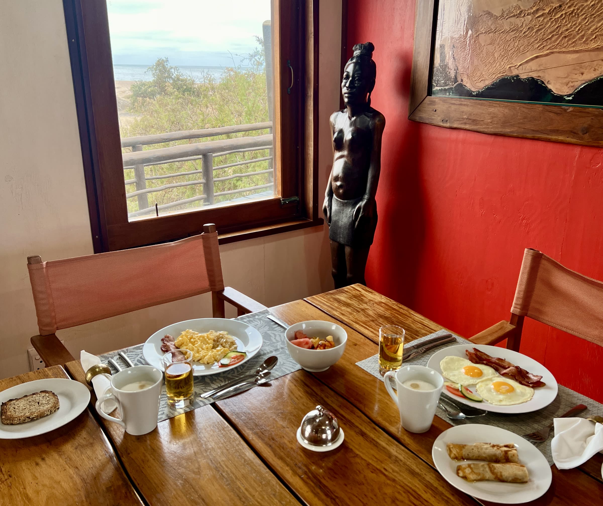 Generous breakfast spread at The Stiltz